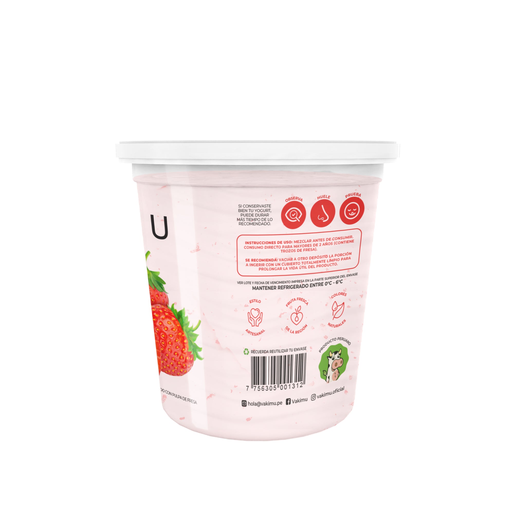 Yogurt Griego Vakimu Fresa 500g