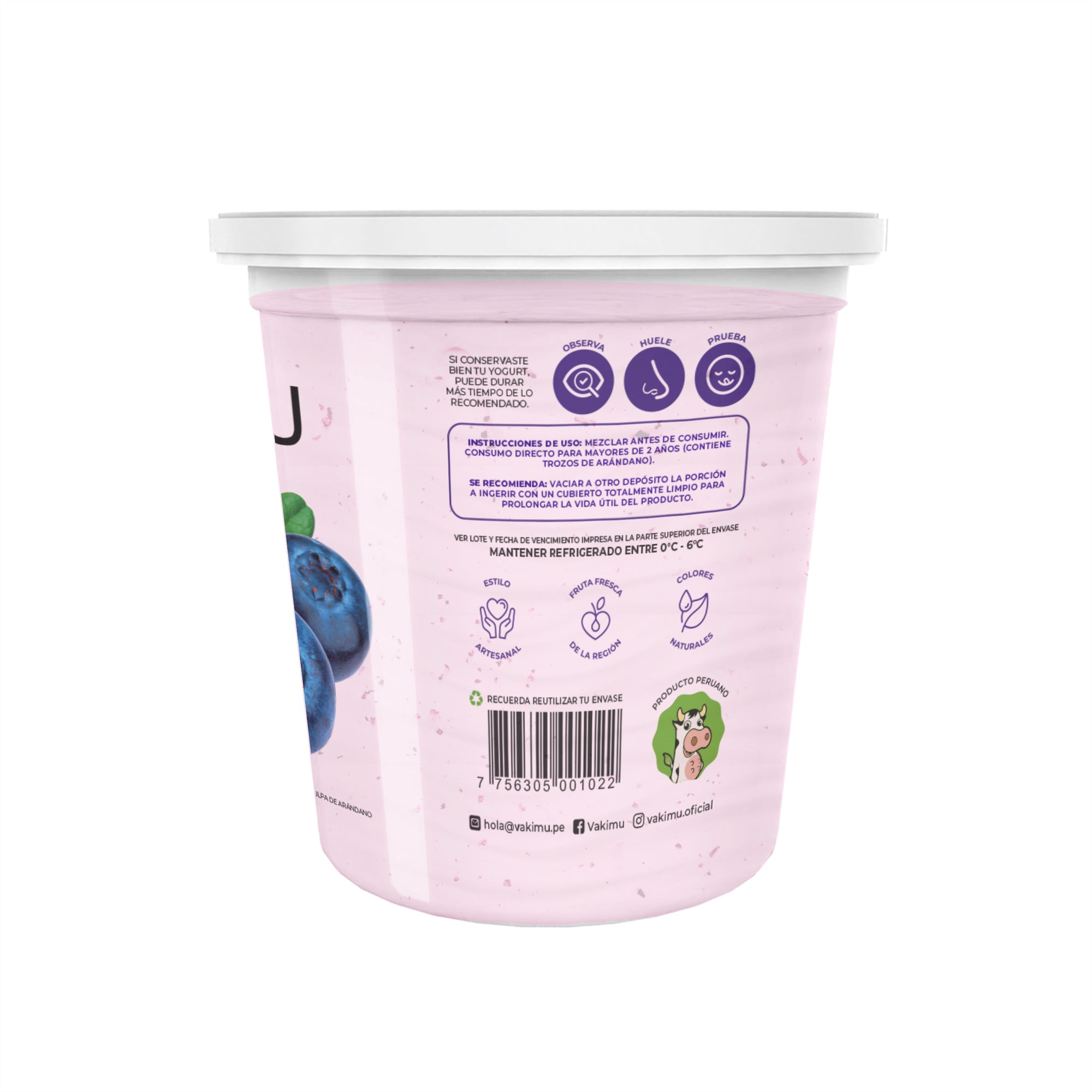 Yogurt Griego Vakimu Arándano 1 Kg