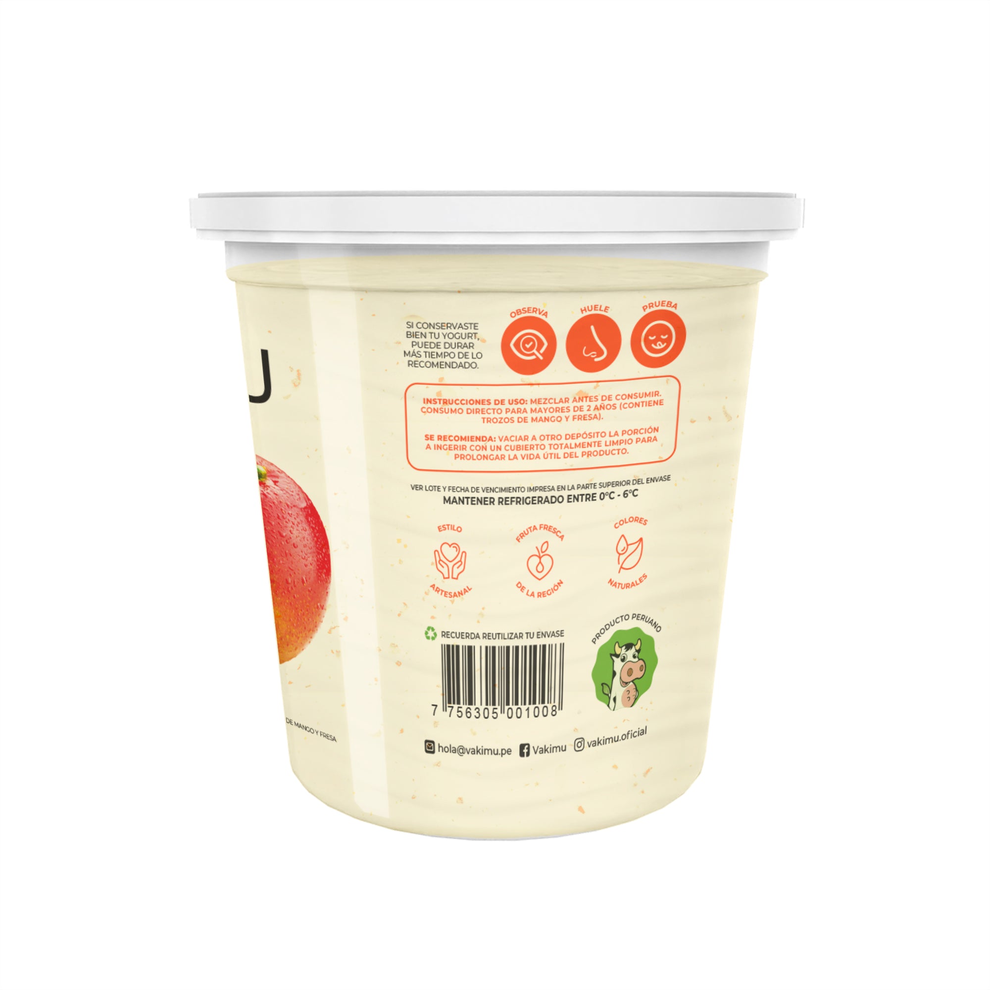 Yogurt Griego Vakimu Mango Pasión 1Kg