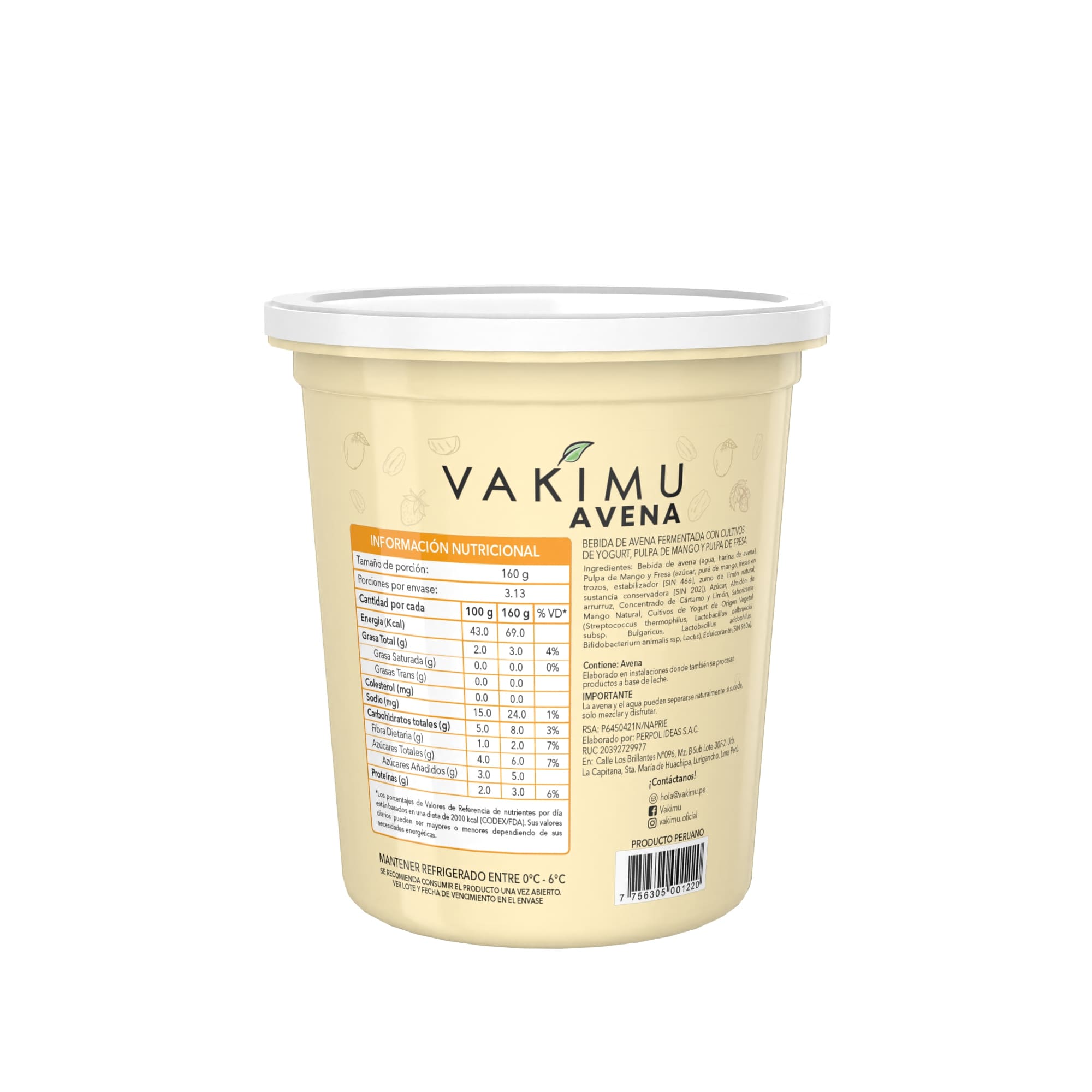 Avena Vakimu Mango Pasión 500g