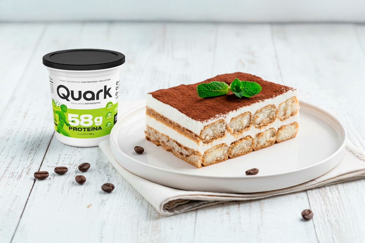 Tiramisú alto en proteína
