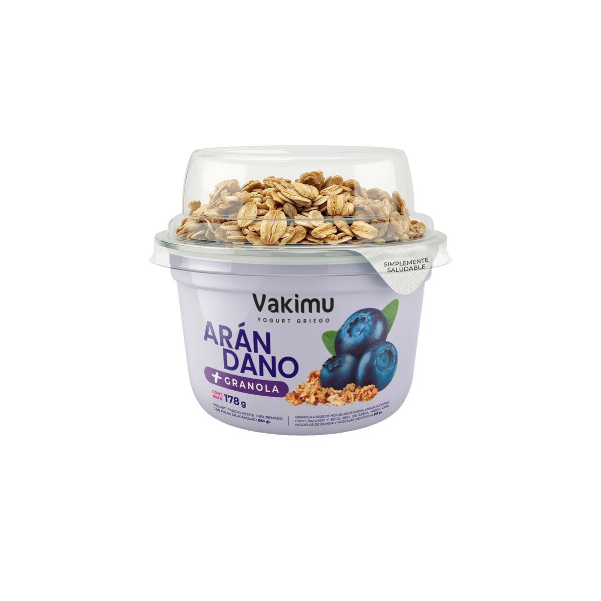 Yogurt Griego Arándano + Granola 178 g