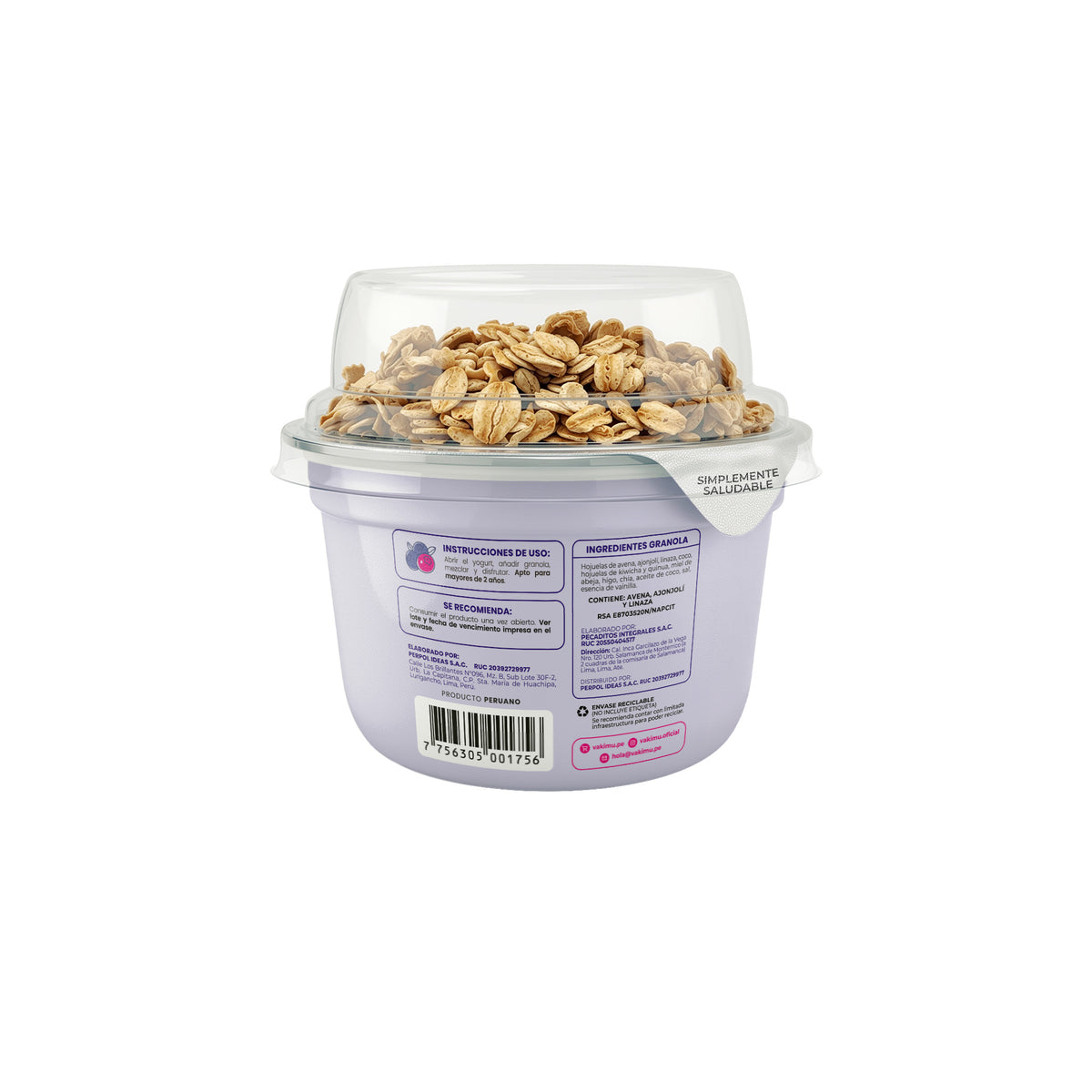 Yogurt Griego Arándano + Granola 178 g