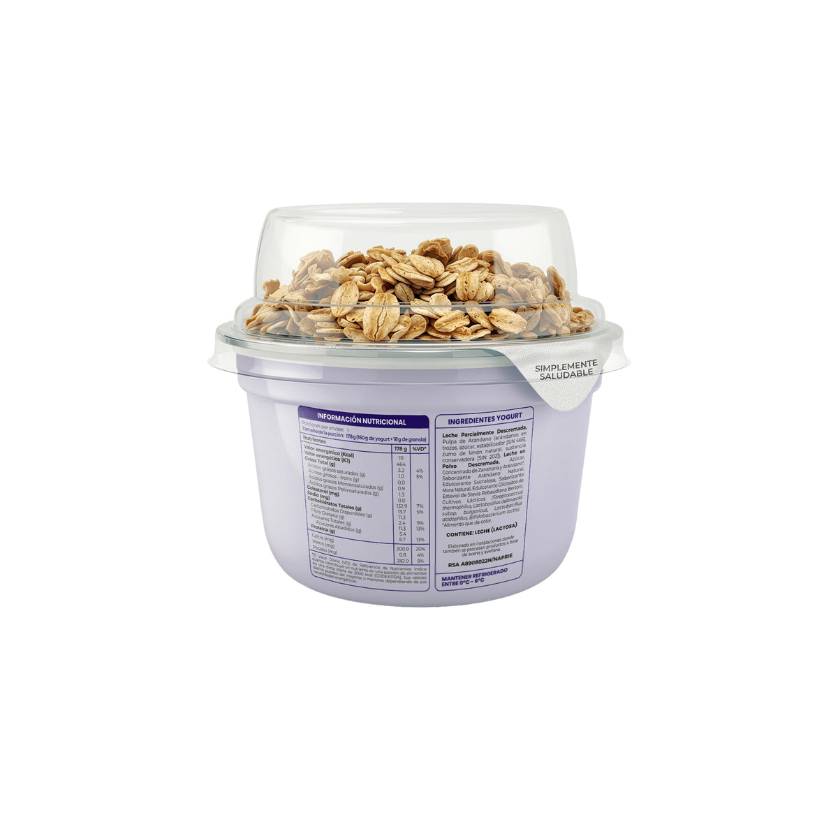 Yogurt Griego Arándano + Granola 178 g