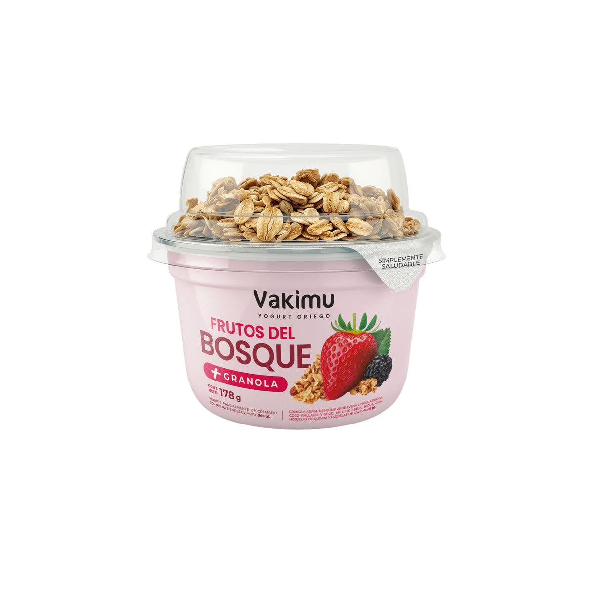 Yogurt Griego Frutos del Bosque + Granola 178 g