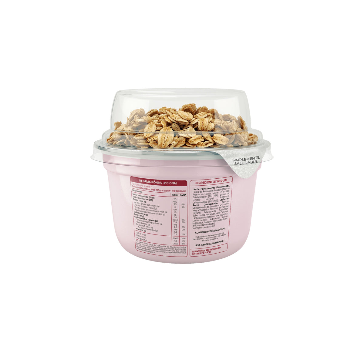 Yogurt Griego Frutos del Bosque + Granola 178 g