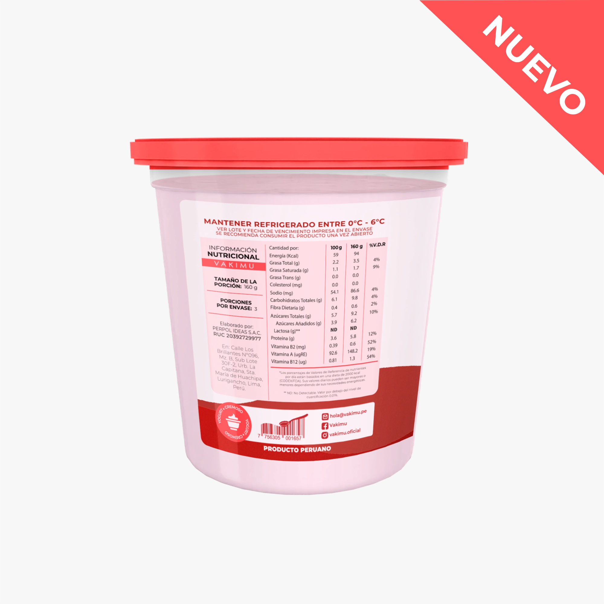 Yogurt Probiótico Frambuesa 480 g