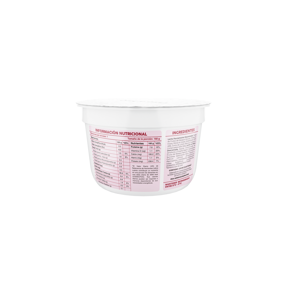 Yogurt Griego Vakimu Frutos del Bosque 160g